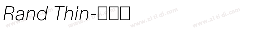 Rand Thin字体转换